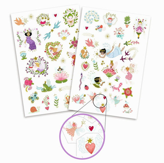 DJECO - Tatuiruotės - Fėjos (50+ tatuiruočių)