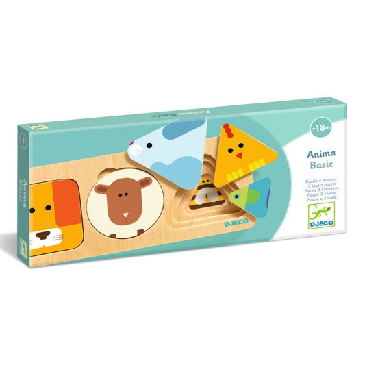 Djeco Medinė dėlionė AnimaBasic