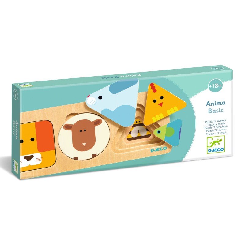 Djeco Medinė dėlionė AnimaBasic