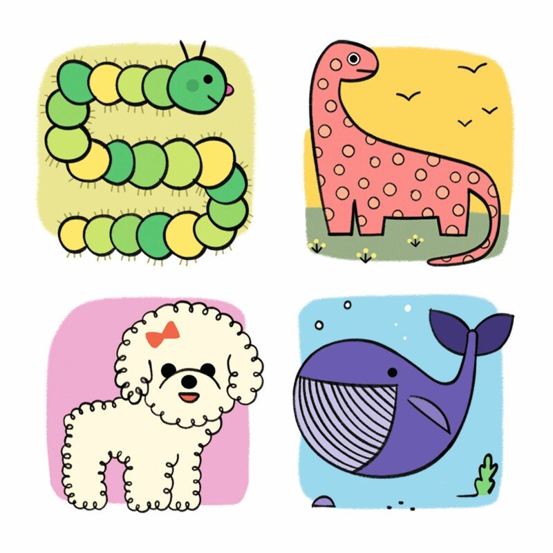 Mokomasis piešimo rinkinys - Žingsnis po žingsnio - Gyvūnai