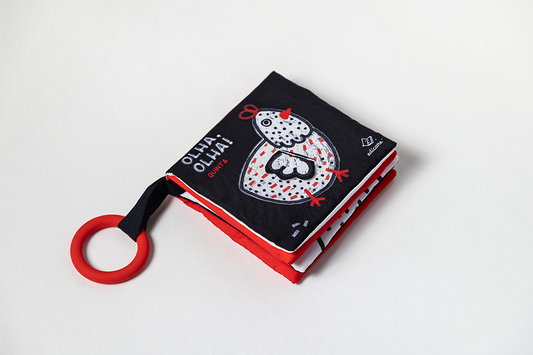 Kontrastinė knyga naujagimiams su kramtuku - Hey, look! Farm