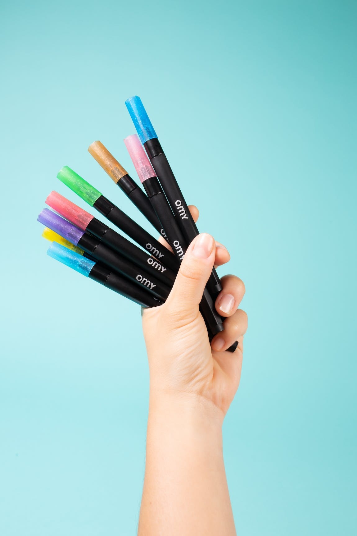 OMY glitter coloring markers - 9 GLITTER MARKERS