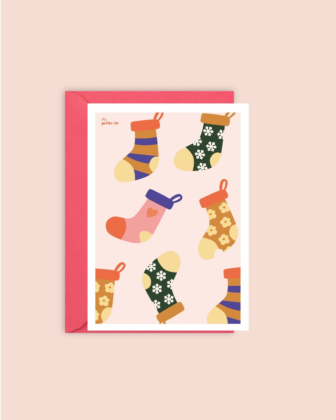 Ma Petite Vie atvirutė - Carte de Noël - Chaussettes