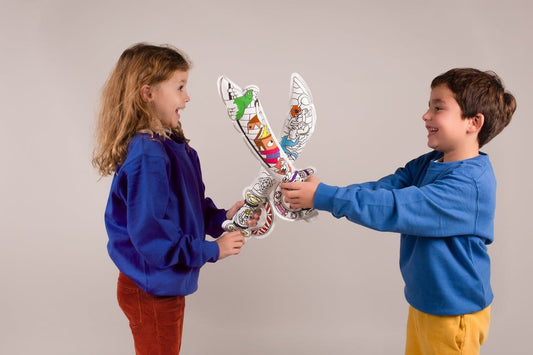 OMY pripučiami spalvinimo kardai 2 SWORDS TO COLOR AND INFLATE