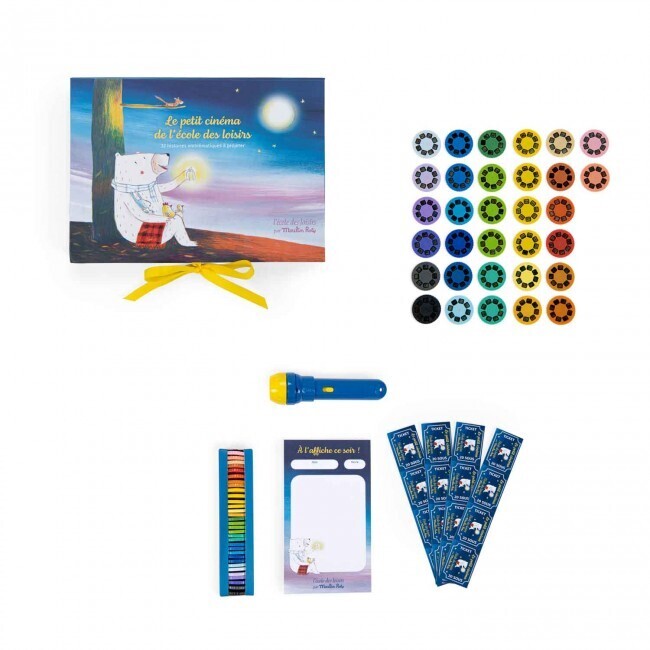 Moulin Roty - itin didelė pasakų kino dėžutė / projektorius - Deluxe cinema box Ecole des Loisirs