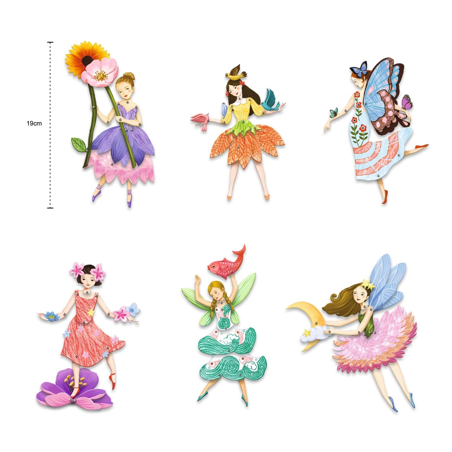 DJECO - Kūrybinis rinkinys lėlės- Fėjos marionetės (6 vnt.)