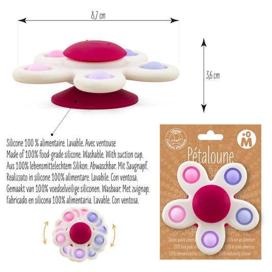 Silikoninis spineris su pop-up efektu kūdikiams - Rausvas