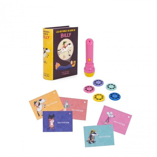 Moulin Roty - kino projektorius -  Storybook torch set Billy Ecole des Loisirs