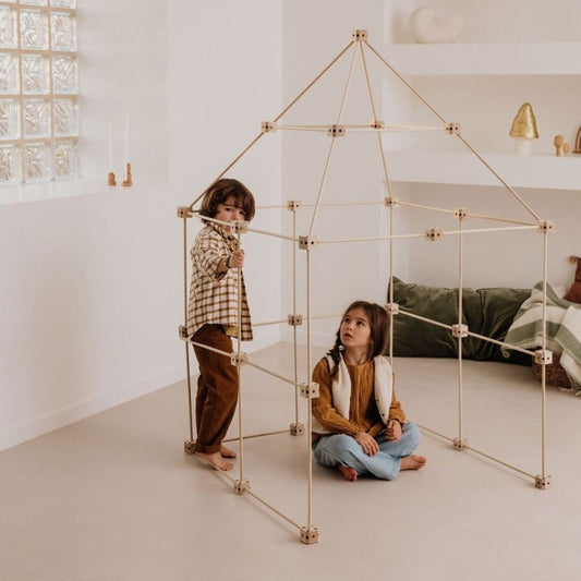 SARBAKANE - rinkinys namams ir tvirtovėms statyti - 1001 Cabanes - Wooden cabin kit to build