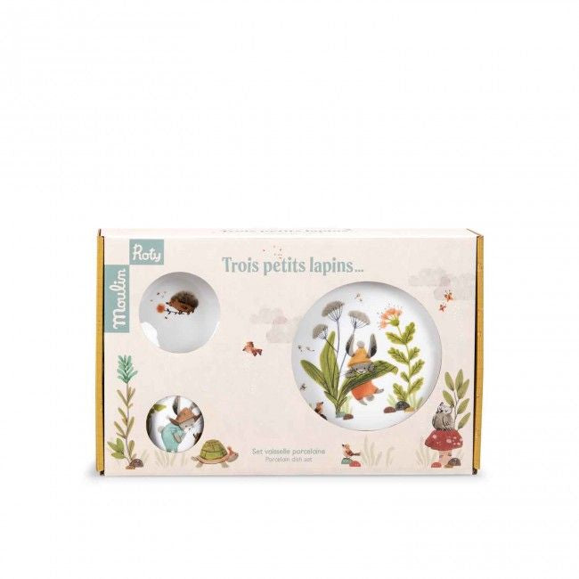Moulin Roty - Porcelianinių indų rinkinys | Trois Petits Lapins