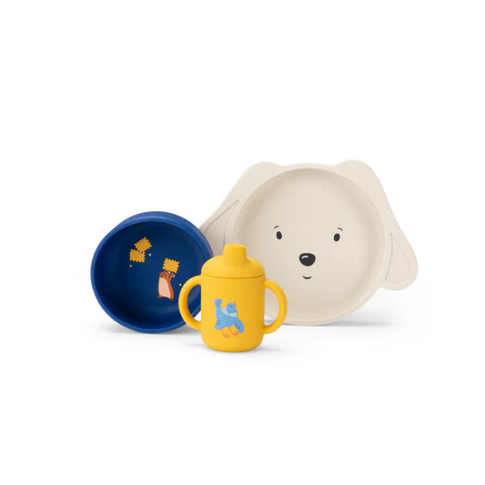 Moulin Roty - Silikoninių indų rinkinys | Puce & Pilou