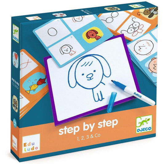 DJECO - Mokomasis piešimo rinkinys - Žingsnis po žingsnio - 1, 2, 3 & Co