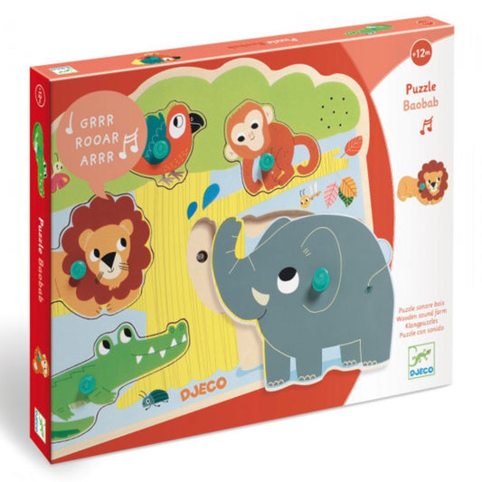 DJECO - Mažųjų garsinė dėlionė - Baobab