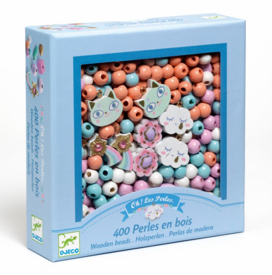 DJECO - Juvelyrika - Mediniai karoliukai - Vaivorykštė