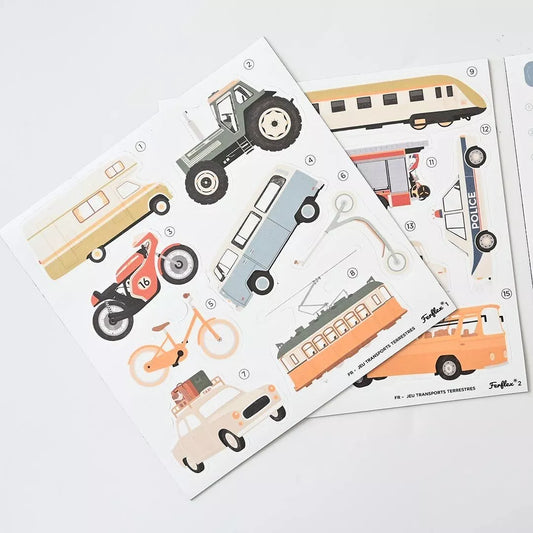 FERFLEX magnetai - automobiliai - Magnet game - Land transport (English version)