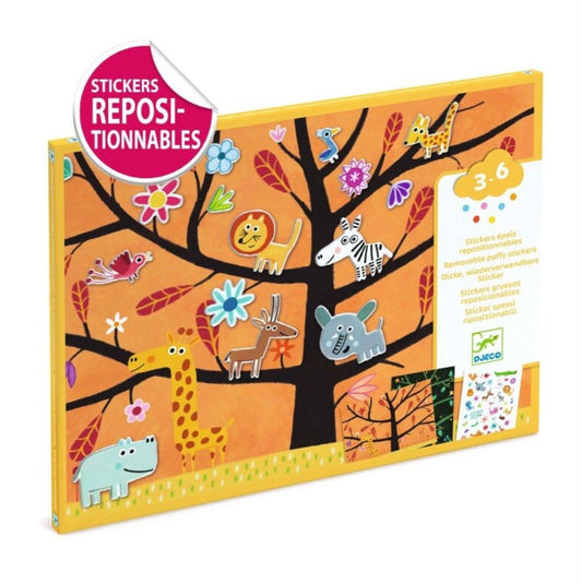 DJECO - daugkartiniai lipdukai - Žaidynės medžiuose