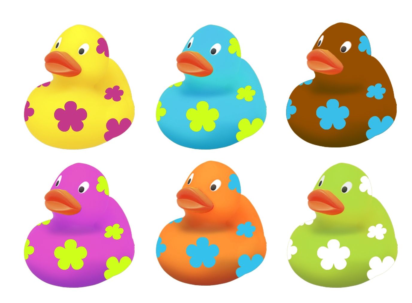 Ëscabbo - vonios žaislas - ančiukai 6 vnt.