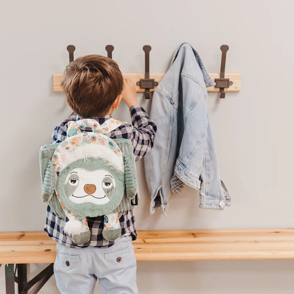 Les Déglingos kuprinė Chillos the Sloth Corduroy Backpack
