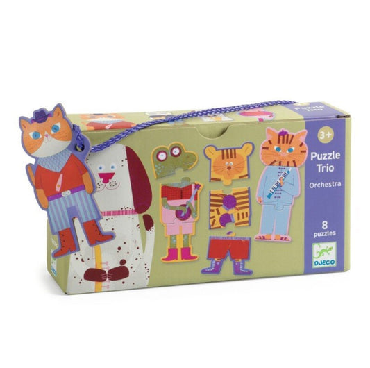DJECO - Trijų dalių dėlionės - Orkestras (24 vnt.)