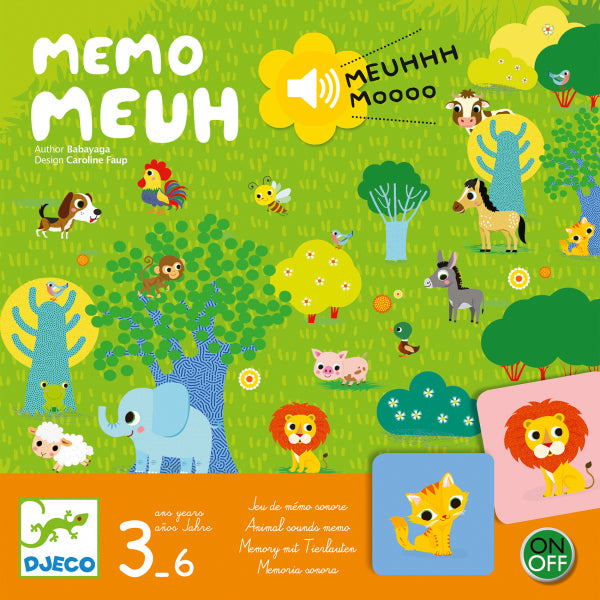 Žaidimas - Memo Meuh (Gyvūnų balsai)