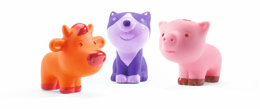 DJECO - Kaladėlių piramidė - Kaladėlės kūdikiams - Topani Ferma