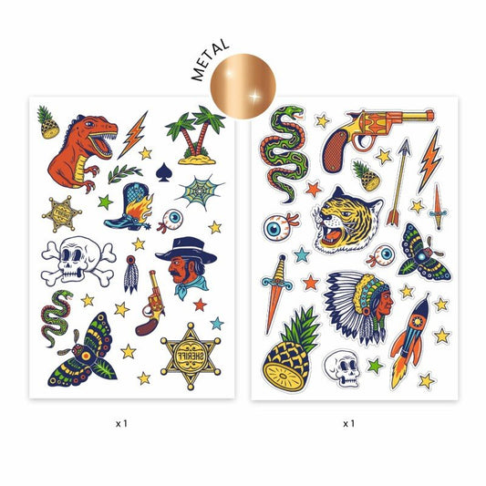 DJECO - Tatuiruotės - Laukiniai (50+ tatuiruočių)