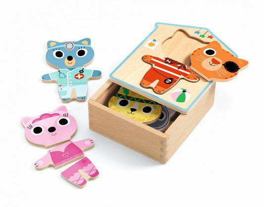DJECO - Medinė dėlionė - Kačiukai