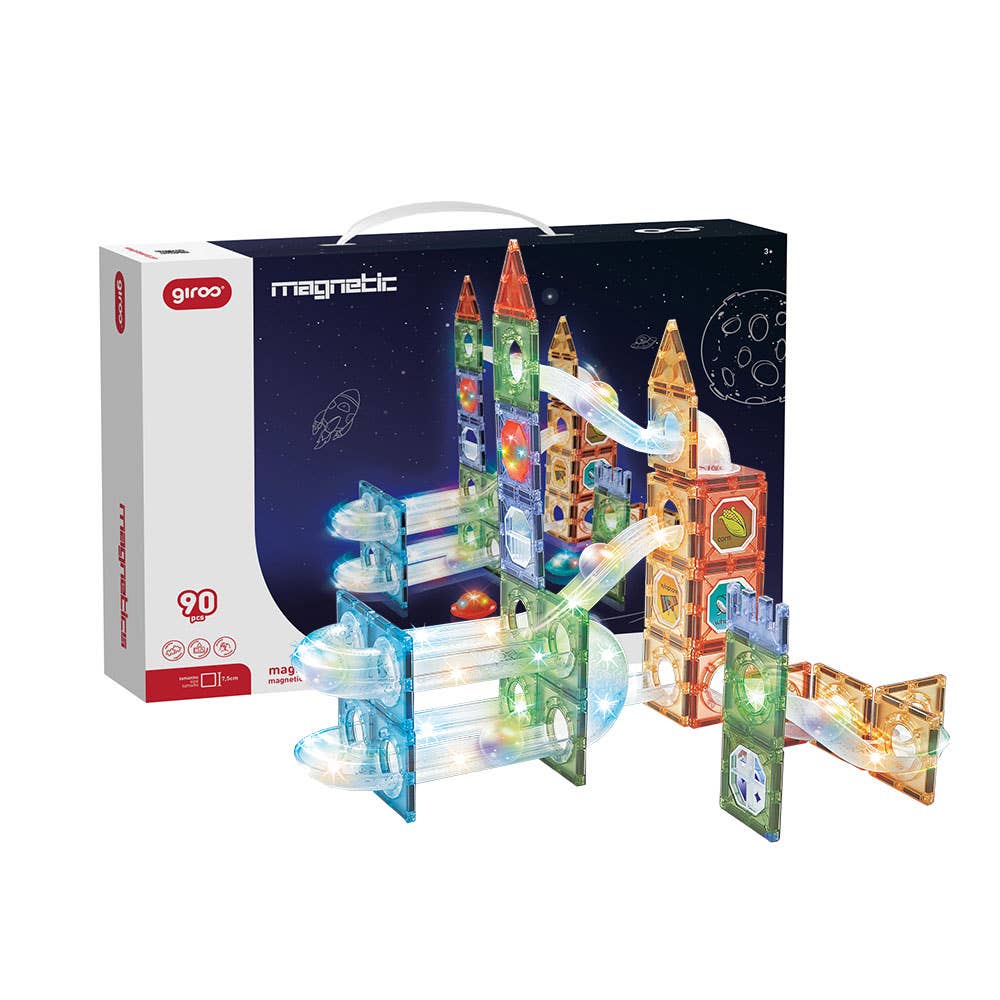 Magnetinis žaidimas vaikams „Luminous“ – 90 vnt.