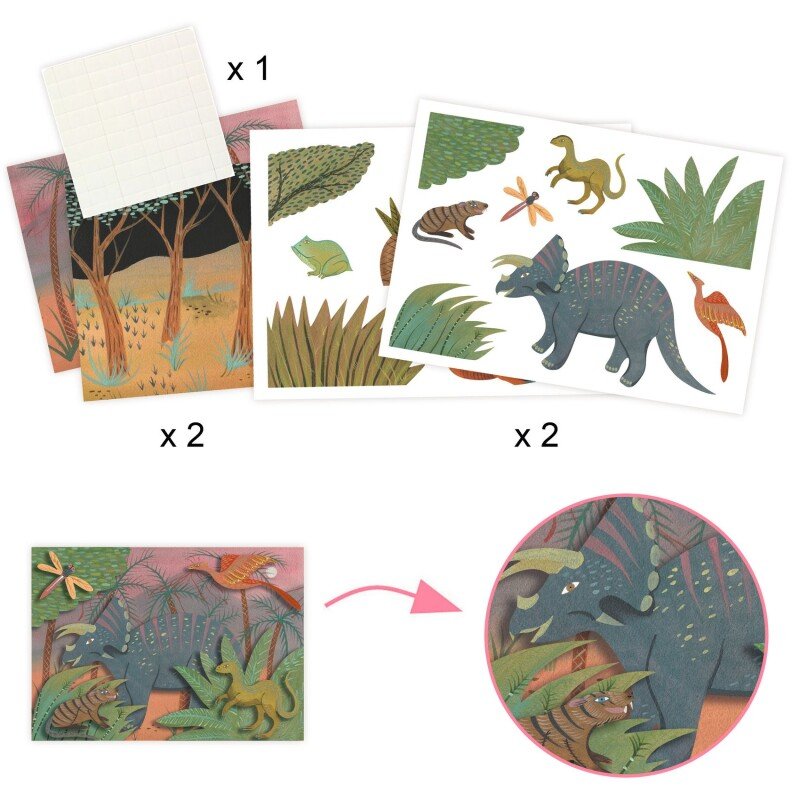 DJECO - Įvairių darbelių rinkinys - Dinozaurų pasaulis