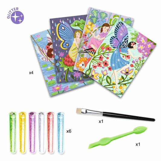 DJECO - Blizgūs paveikslėliai - Švelnus fėjų gyvenimas