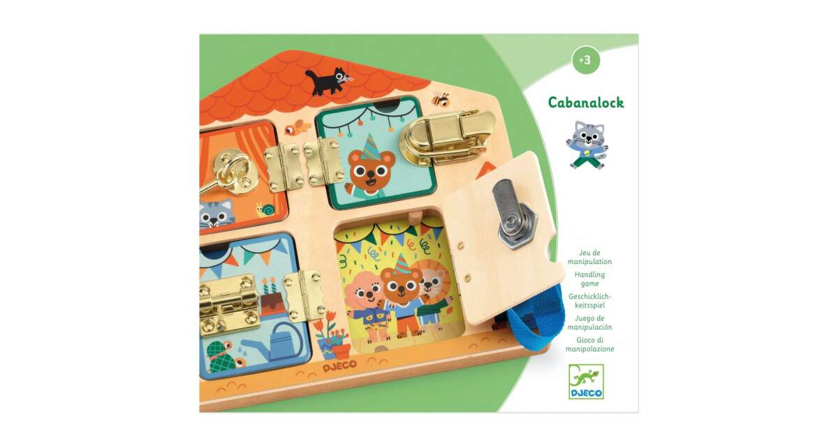 DJECO - Edukacinis medinis žaidimas - Namas su užraktrais