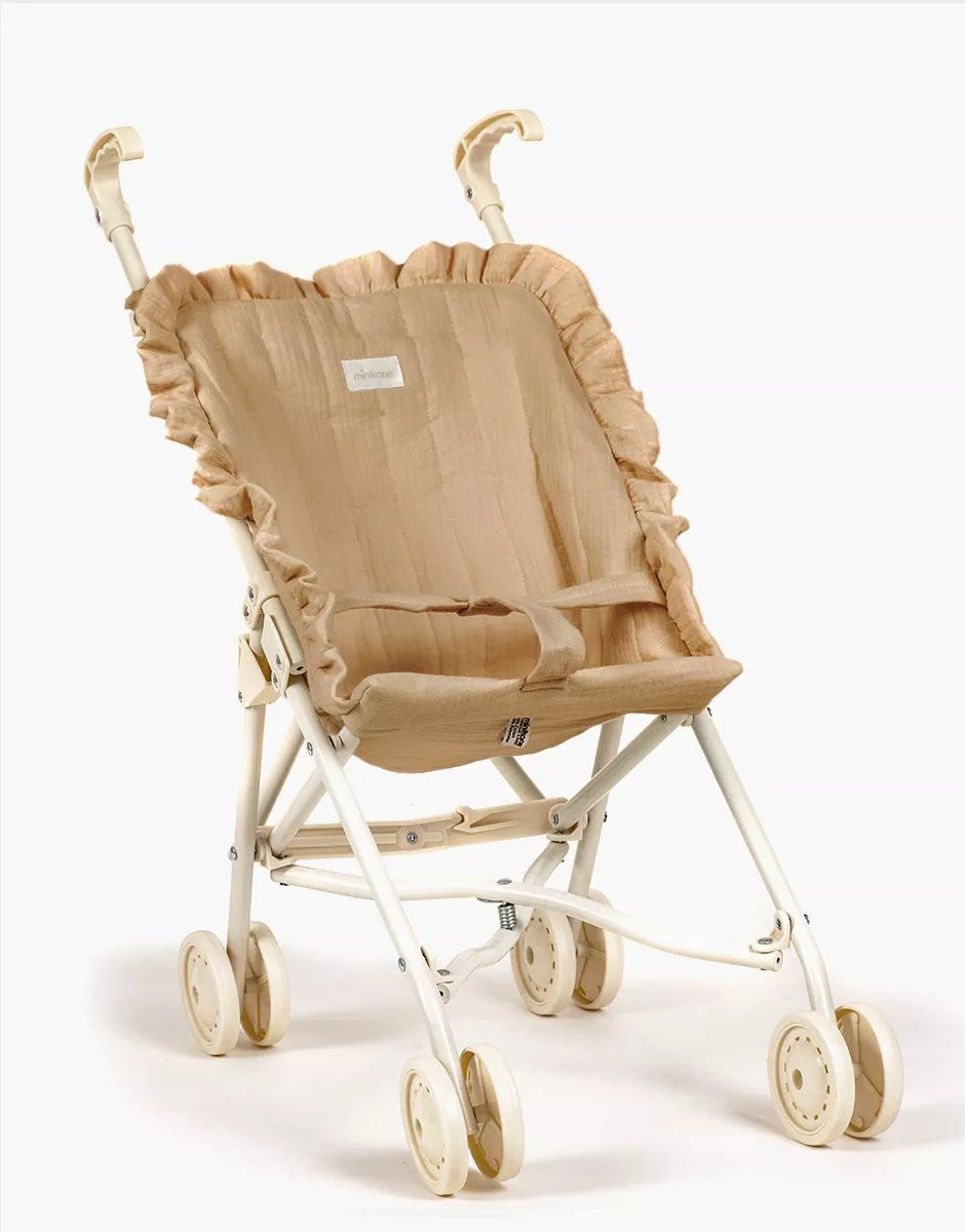 Minikane vežimėlis lėlėms su raukiniais - LATTE