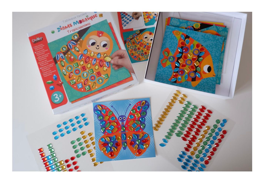 Créa Lign' - Jeux créatifs & éducatifs - lavinamoji deimantų dėlionė - "Tropicoanimo" mosaic diamonds