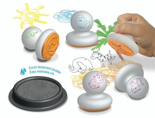 Créa Lign' - štampai nuo 12 mėn. - Mes premiers tampons "Animaux de la savane"