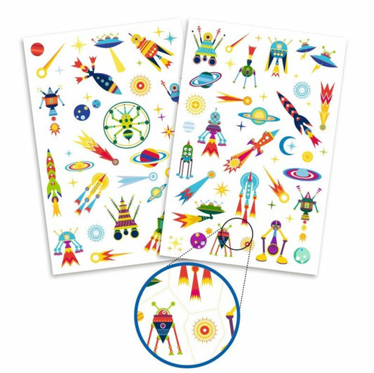 DJECO - Tatuiruotės - Erdvė (50+ tatuiruočių)