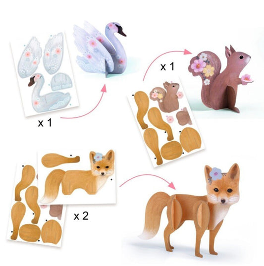 DJECO - Daugiafunkcis rinkinys - Purūs gyvūnai