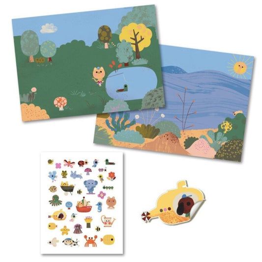 DJECO - daugkartiniai lipdukai - Vasara