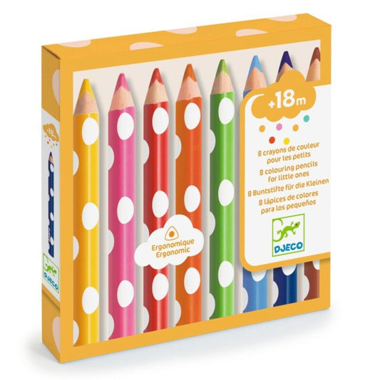 Spalvinimo pieštukai mažiesiems (8 vnt.)