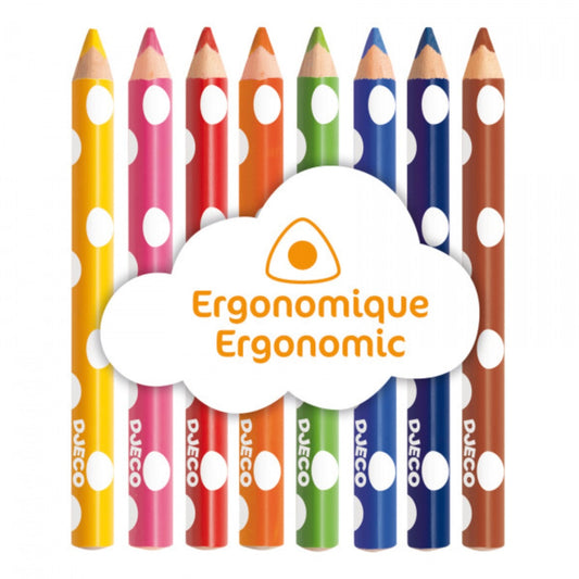 Spalvinimo pieštukai mažiesiems (8 vnt.)