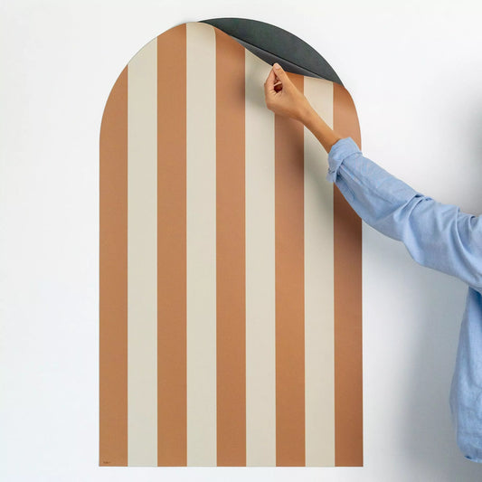 Magnetinė lenta prie sienos - Striped arche | Camel – 1mx58cm