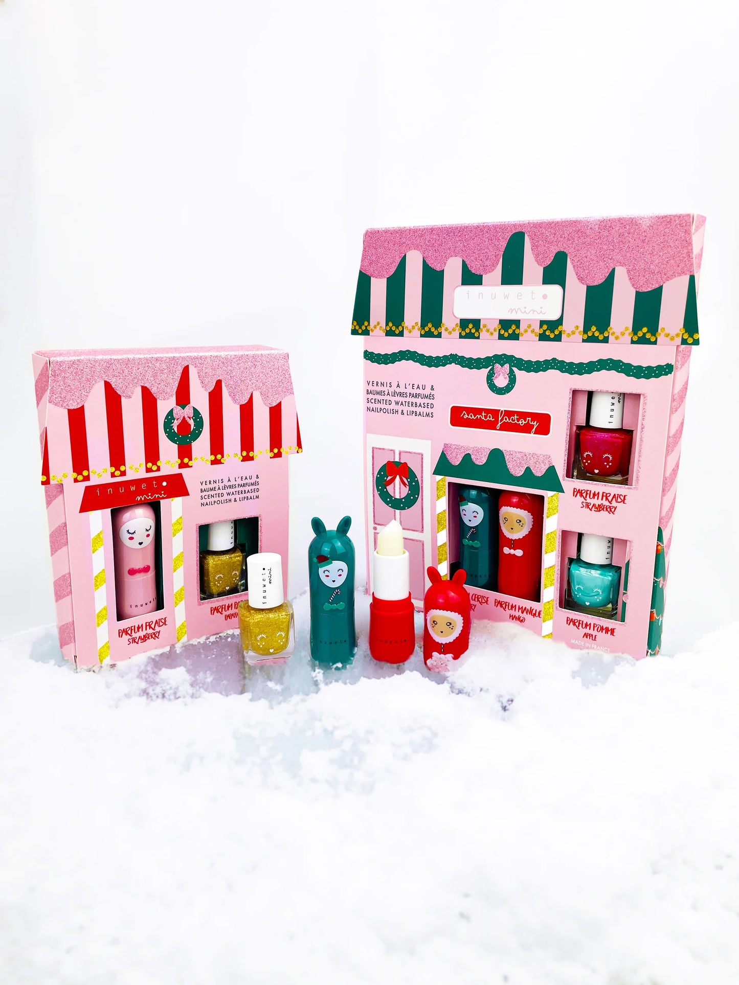 „Charlotte House“ rinkinys – 2 lūpų balzamai + 2 vaikiški nagų lakai