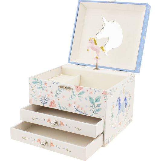 Muzikinė dėžutė - Vienaragis (2 stalčiukai)