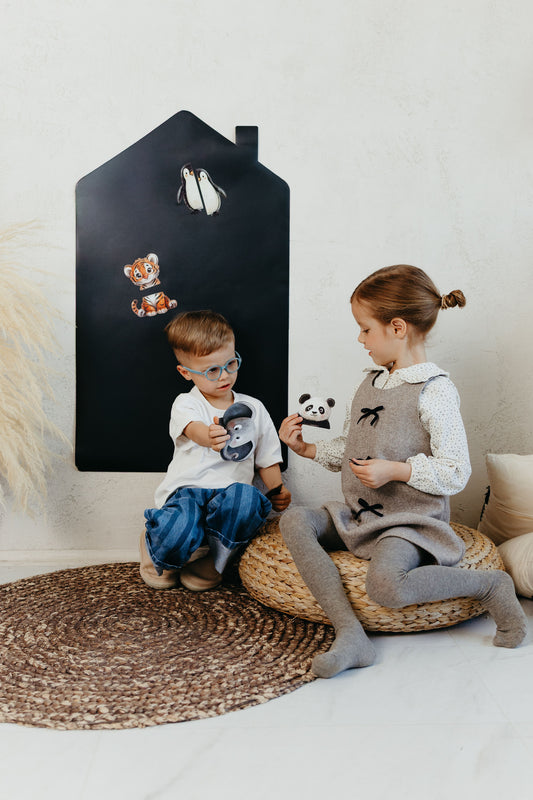 Magnetic board for children - Arche - Beige checkered