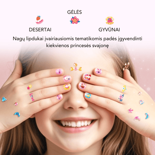 Mideer - Madingi nagų lipdukai - Princesės tematika - LE KUKU