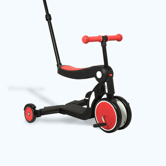 Looping - daugiafunkcinis SCOOTIZZ balansinis dviratis / triratukas / paspirtukas 5 in 1 - Raudona