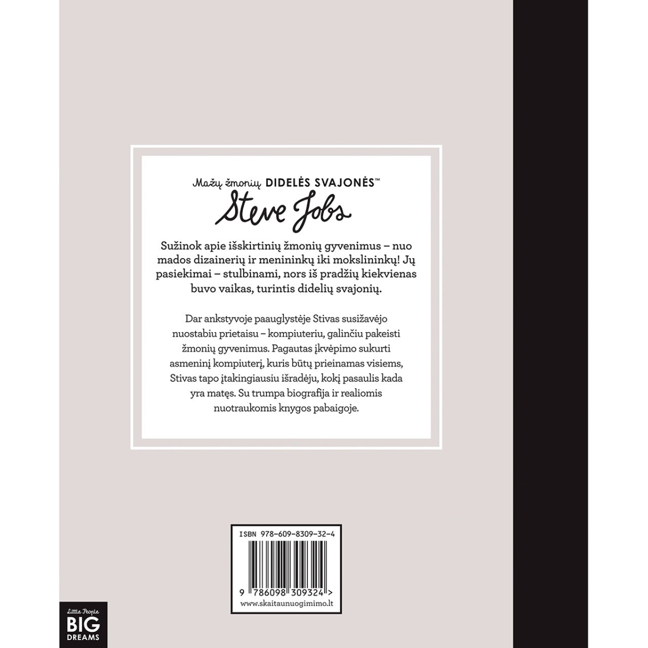 Knyga - Mažų žmonių DIDELĖS SVAJONĖS - STEVE JOBS