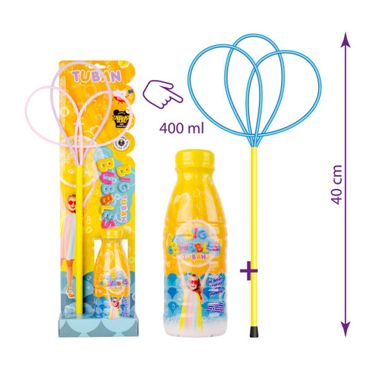 Tuban - Rinkinys - Muilo burbulų žiedas "Drugelis Multi" + Muilo burbulų skystis (400 ml)