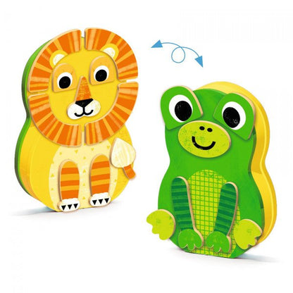 DJECO - Mediniai magnetai ir metalinė dėžutė - Animals