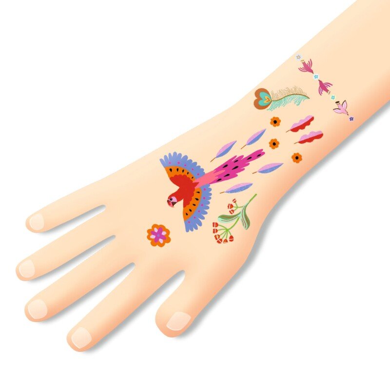 DJECO - Tatuiruotės - Paukščiai (50+ tatuiruočių)