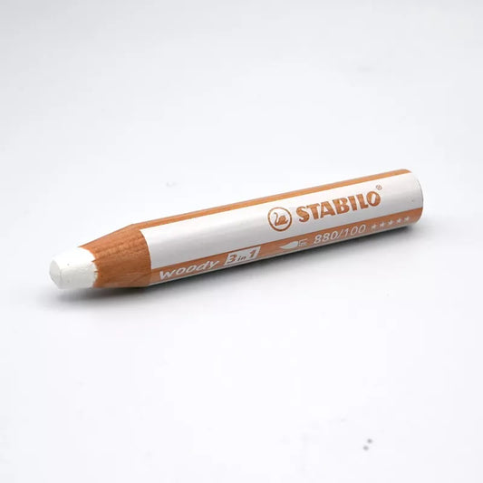FERFLEX kreidinis pieštukas CRAYON WOODY STABILO - baltas